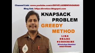 Knapsack Problem  Greedy Method  Fractional Knapsack Problem using Greedy Method  Example  DAA [upl. by Uriah]