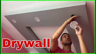 How to make a floating ceiling in Gypsum Board with led lights [upl. by Leira691]