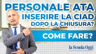 Come inserire la CIAD dopo la chiusura dellaggiornamento ATA terza fascia [upl. by Helene126]