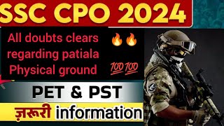 ssc cpo 2024 Physical  all doubts clear about Running in itbp patiala 2024 cpo2024 trending [upl. by Weatherby653]