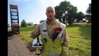 Station Commander speaks from the scene of Battisford straw fire [upl. by Akcinehs]