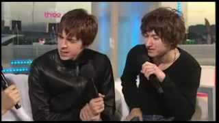 The Last Shadow Puppets Alex Turner and Miles Kane Reading Festival 2008 interview [upl. by Onifur893]