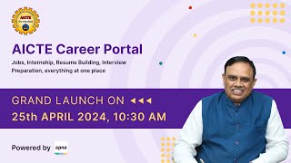 Grand Launch of AICTE Career Portal by AICTE Chairman [upl. by Soph175]