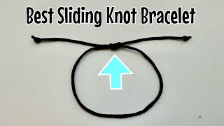 How to tie the best sliding knot bracelet  simple adjustable barrel knot [upl. by Annoved525]