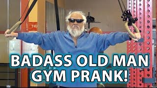 BADASS Old Man Gym Pranks [upl. by Mose]