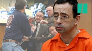 Victims Father Tries To Attack Larry Nassar In Court [upl. by Jaban644]