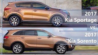 2017 Kia Sportage vs 2017 Kia Sorento technical comparison [upl. by Stanway]