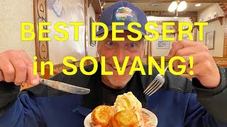 BEST AEbleskivers Dessert at the famous Solvang Restaurant  Food Review [upl. by Mariele]