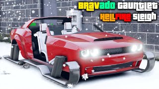 Bravado Gauntlet Hellfire Sleigh  GTA 5 Lore Friendly Car Mod  Download Link [upl. by Ecitnirp]