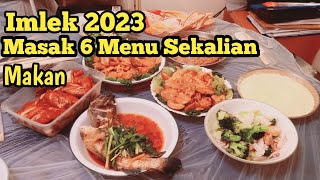 Imlek 2023 Masak 6 Menu Sekali Makan  Vlog Tkw Hongkong [upl. by Syhr137]