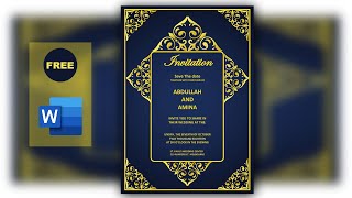 How Design Exclusive Wedding Invitation Card Using Microsoft Word [upl. by Teemus98]