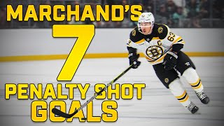 SEVEN penalty shot goals 🚨 Marchand ties NHL record 🥇 [upl. by Erodavlas]