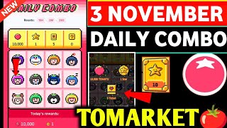 🍅Tomarket Airdrop Combo 3 November  Tomarket Daily Combo Today  Tomarket Secret Combo Today [upl. by Marron]