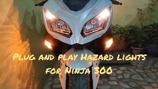 Best Plug n Play hazard lights for Ninja 300  Novatronix  Unboxing  Implementation  Review [upl. by Idet]