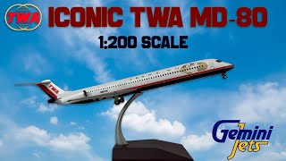 Unboxing the Iconic TWA MD80 Gemini Jets 1200 Scale Review [upl. by Winzler610]