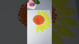 Don’t throw away the bubble wrap Print a beautiful sunflower with the leaves Try it with your chi [upl. by Gnek]