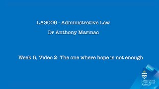 Admin Law 2024 Week 5 Video 2 Rights Interests and Legitimate Expectations [upl. by Frasco]