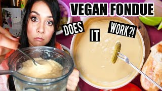 VEGAN FONDUE Does it Work via EdgyVeg recipe  Tasty Tuesday [upl. by Tserrof]