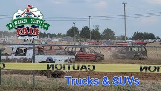 2024 Warren County Fair Trucks amp SUVs Demolition Derby [upl. by Aiuqenehs]