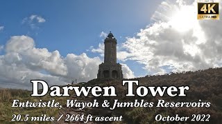 Darwen Tower amp 3 Reservoirs  4K  October 2022 [upl. by Tahpos819]