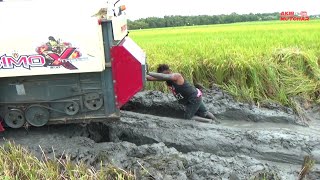 PERJUANGAN HELPER KOMBI SAWAH DI LAHAN LUMPUR [upl. by Olotrab]