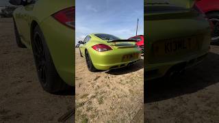 Rare 987 Cayman R in the exclusive peridot green paint [upl. by Atirehs]