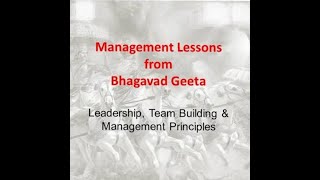 Management lessons from Bhagavad Gita an introduction [upl. by Alfie675]