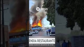 Reportan infernal incendio en restaurante de mariscos El Huarichic en Gómez Palacio Durango [upl. by Hau437]