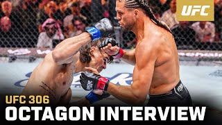 Diego Lopes Octagon Interview  UFC 306 [upl. by Dolf]