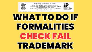 What to do if formalities check fail trademark  how to reply trademark objection [upl. by Lynde888]