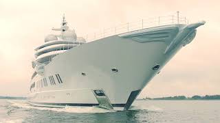 Lürssens motor yacht AMADEA Project Mistral on sea trials [upl. by Akienat272]