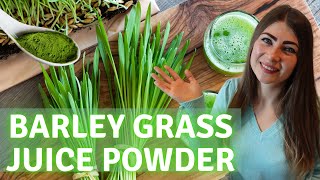 Barley Juice Benefits amp Barley Grass Juice Powder Review The Best Green Juice Powder [upl. by Paynter]