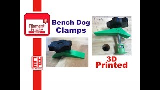 Workbench Bench Dog Hole Clamps  3D Printed [upl. by Azilanna]