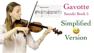 Gavotte  Suzuki Book 5 nr 1  Simplified version only the black notes [upl. by Felicie]