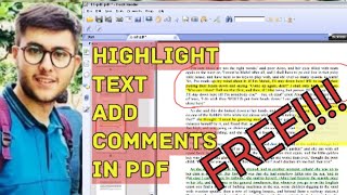 Highlight Text and Add comments in PDF  FREE  Offline Online  BY CBR [upl. by Akemeuwkuhc]