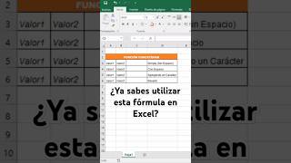 Cómo usar la función Concatenar en Excel ✅️ excel tutorial viralvideo [upl. by Niel]