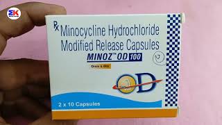 Minoz OD 100MG tablet  Minocycline Hydrochloride Tablet  Minoz OD 100mg Tablet Use Benefit Dose [upl. by Jarret334]