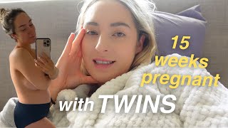 day in the life vlog 15 WEEKS PREGNANT with TWINS︱healthy recipes  bump update [upl. by Naras]