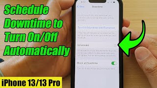 iPhone 1313 Pro How to Schedule Downtime to Turn OnOff Automatically [upl. by Annait]