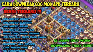 DOWNLOAD COC MOD APK VERSI TERBARU 2024‼️ UNLIMITED GEMS MONEY amp PASUKAN NO PASSWORD [upl. by Assirrac571]