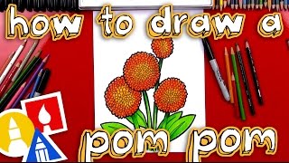 How To Draw A Dahlia Pom Pom [upl. by Florence]