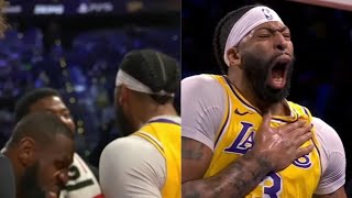 AD HAD LEBRON TALKING CRAZY SHT AFTER TAKING OVER ENTIRE GAME [upl. by Ahseka]