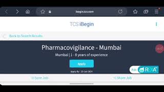 Pharmacovigilance Job  TCS  Interview Rounds [upl. by Savell658]