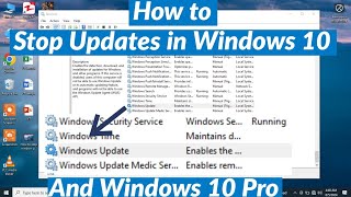 How to Stop Windows Update in Windows 10  How to Disable Update Services in Windows 10  Windows 10 [upl. by Adnilemreh]