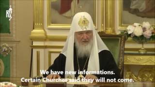 Orthodox Patriarchate of Moscow will not come to the Pan Orthodox Council [upl. by Gilbart]