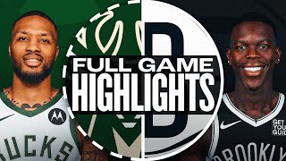 BUCKS at NETS  FULL GAME HIGHLIGHTS  October 27 2024 [upl. by Nosyaj]