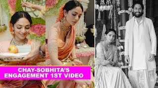 Chaitanya Akkineni amp Sobhita Dhulipalas Engagement Video  Samantha Akkineni  Nagarjuna [upl. by Pooley259]