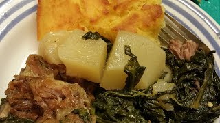 How To Cook TurnipsMustard Greens with Pork Neck Bones [upl. by Yseult]