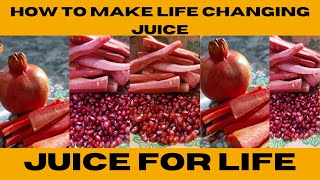 LIFE CHANGING JUICEHOW TO MAKE POMEGRANATE AND CARROT JUICESECRET JUICE RECPIEVITAMIN AUR FIBER [upl. by Gusba]