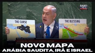 NETANYAHU NA ONU  Novo Mapa apresentado ao mundo [upl. by Anidene]